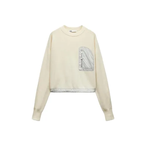 ZARA And Wander Collaboration Белый Женские Свитшоты
