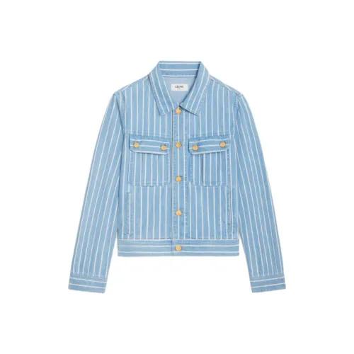 CELINE Denim Jacket Women's Blue CELINE Деним Куртка Женская Синяя