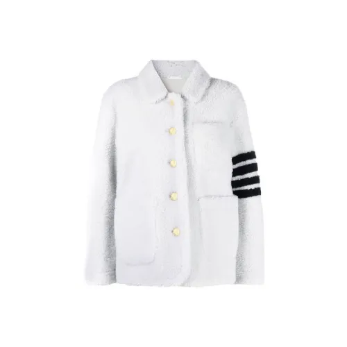 THOM BROWNE Белые Женские Бархатные Куртки