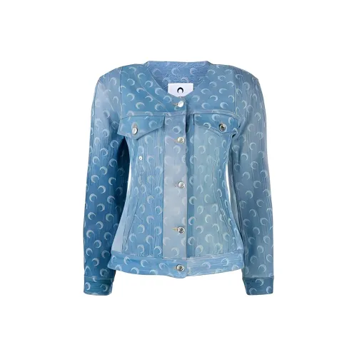 Marine Serre Синие Женские Джинсовые Куртки