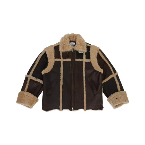 ADER ERROR Коричневая женская кожаная куртка