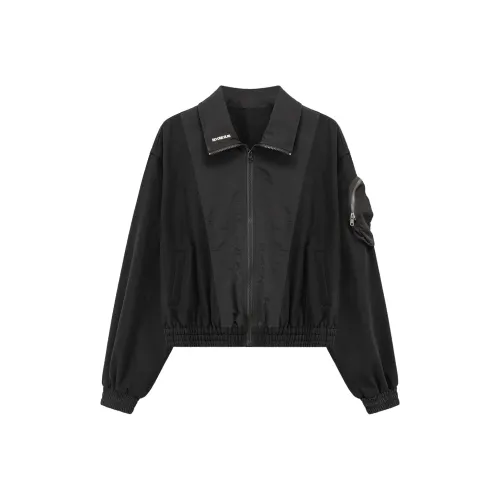 NO ONE ELSE Черное женское короткое пальто