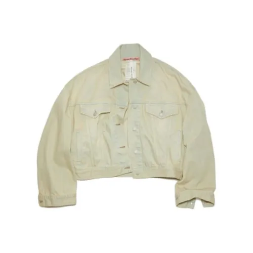 Acne Studios Acne Studios SS23 Denim Collection Укороченное пальто женское светло-желтое