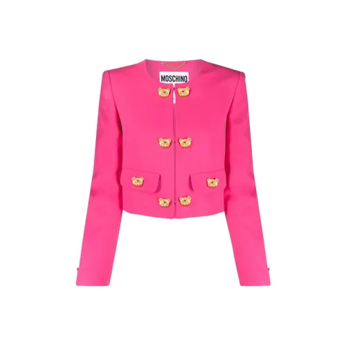 MOSCHINO Розовое женское короткое пальто