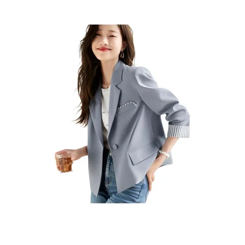Mo Han Yi Mei Бизнес-костюм женский светло-серый синий