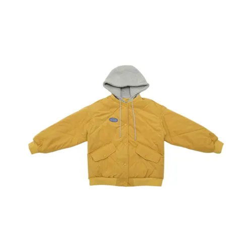 Cloud Factory Хлопковый пуховик женский цвет желтый