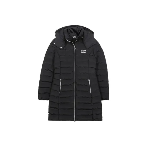 EMPORIO ARMANI EA7 Хлопковый пуховик женский черный