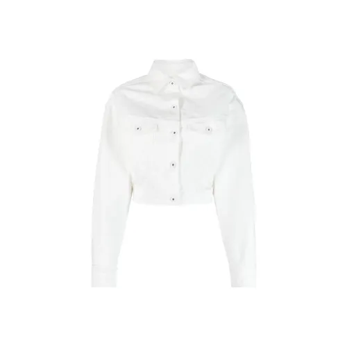 Off Белый Женское Короткое Пальто