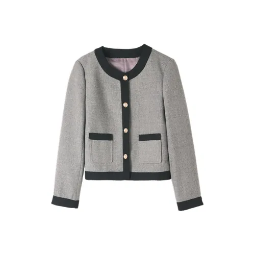 HIPPIEMISS Серое Женское Короткое Пальто