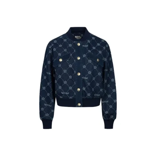 EVISU Джинсовый синий Женские Джинсовые куртки