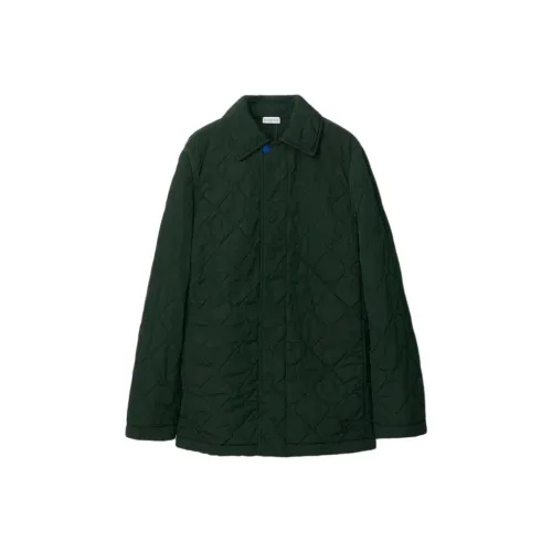 Burberry SS24 Хлопковый пуховик Женский Плющево-зеленый