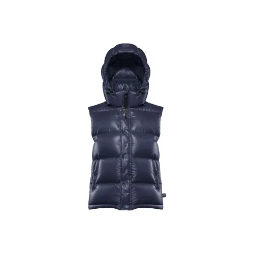 ARITZIA The Супер Puff Vest Hi GLOSS Down Jacket Women's Admiral Морской синий