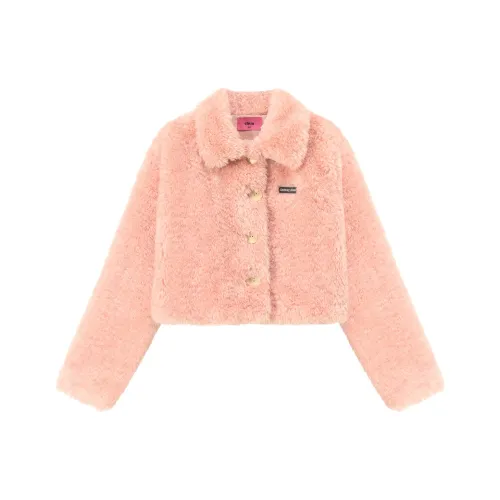 CHUU Мех Пальто Искусственный Шерпа Плюшевый Длинный Рукав Топ Женский