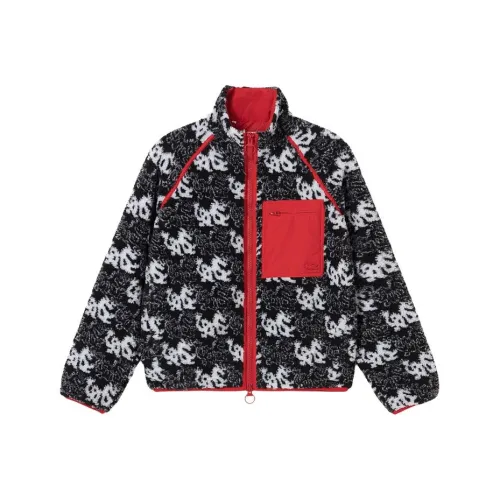 lacoste Year of the Dragon Chinese New Year Series Черные Женские Бархатные Куртки