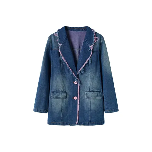 BETTERSAY Denim Jacket Women's Blue BETTERSAY Деним Куртка Женская Синяя