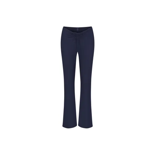 SKIMS Мягкий Lounge Брюки с Ручной Работой Повседневные Брюки Женские Темно-Синий Морской Синий