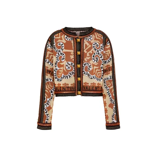 Valentino Золотое Женское Короткое Пальто