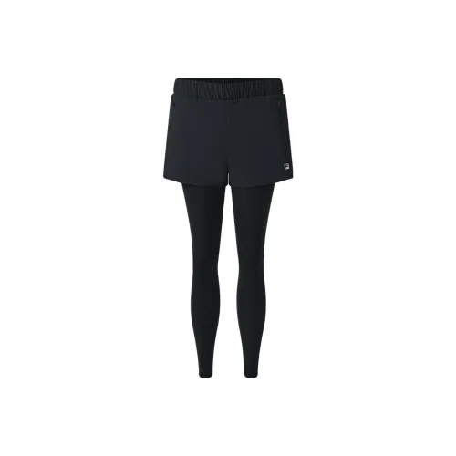 FILA Темно-черные Женские Леггинсы