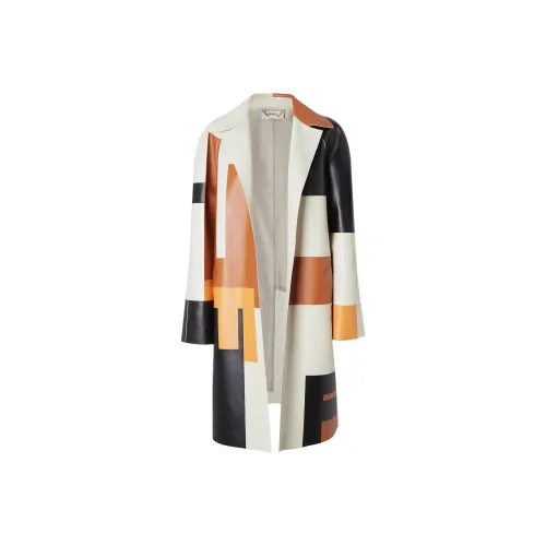 FENDI Кожа Куртка Женская Многоцветная