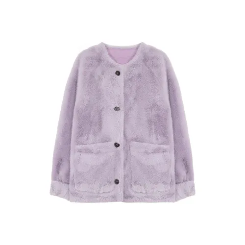 EIDM Фиолетовый Женские меховые изделия