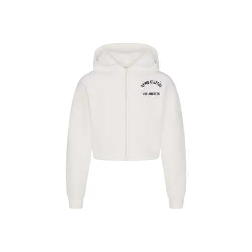 SKIMS SS25 Cotton Fleece ZIP UP HOODIE Sweatshirt Women's GRAPHIC Мраморный узор
