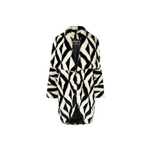 Elisabetta Franchi Черный/Белый Женские меховые изделия