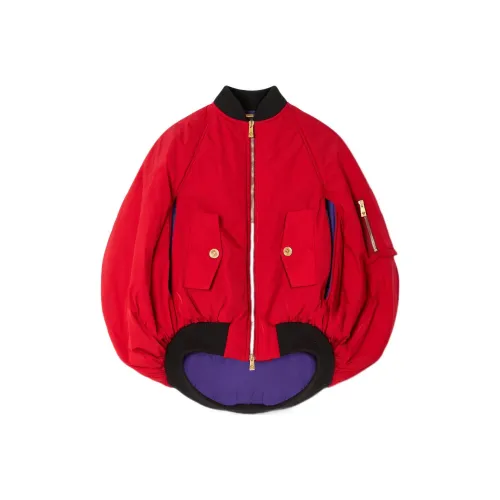 VERSACE FW22 Хлопковый пуховик женский красный