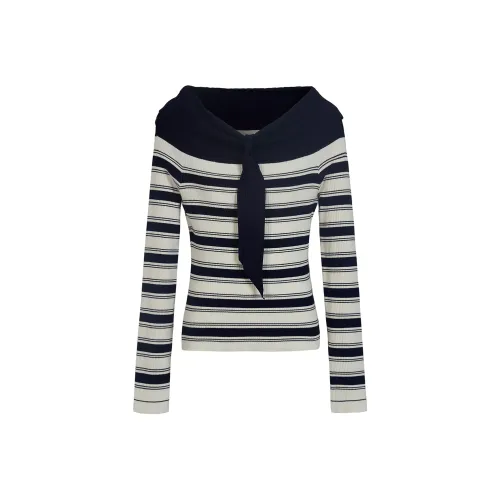 AURORA MUSE Трикотаж Женский Темно-синий Полосы