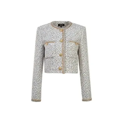 AIVEI Cropped Coat Women's Silver Gray AIVEI Укороченное пальто Женское Серебристый Серый