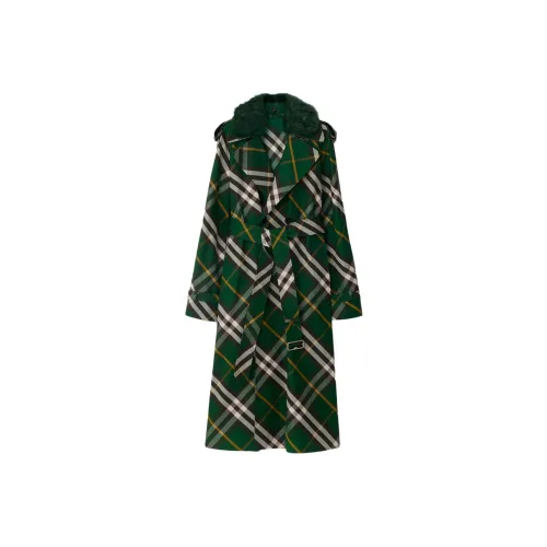 Burberry Тренчкот Женский Плющево-Зеленый