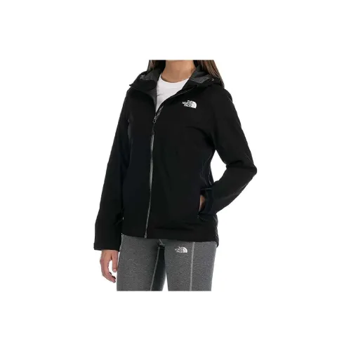 THE NORTH FACE Active Stretch Офис Повседневный Водонепроницаемый Ветрозащитный And Дышащий Ветровка Женские Черный