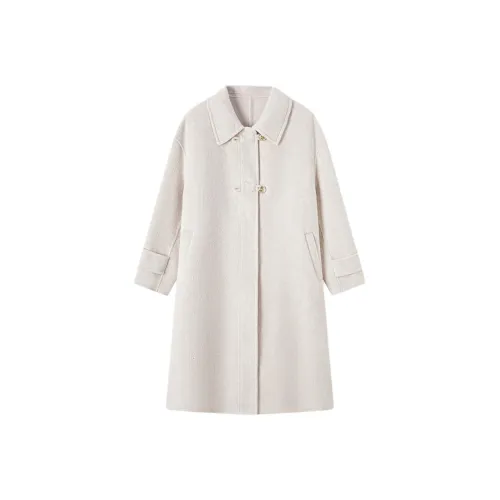 EICHITOO Экрю Женское Пальто