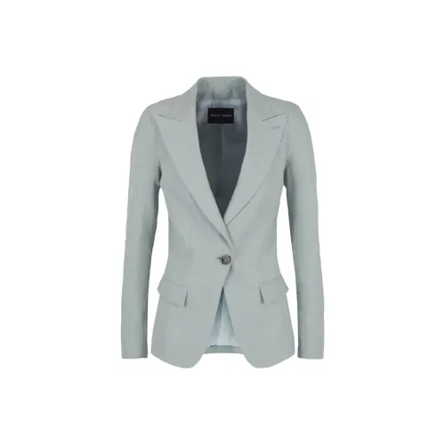 GIORGIO ARMANI FW23 Бизнес-костюм Пальто Женское Шалфейно-зеленый