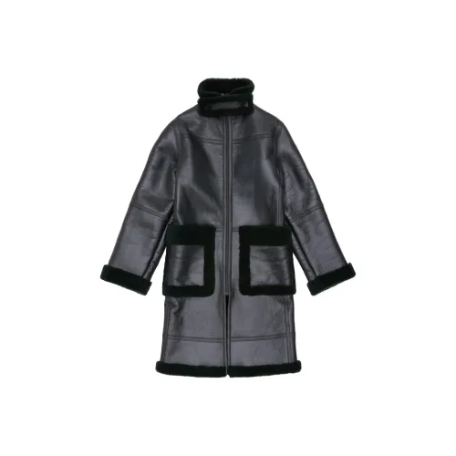 Helmut Lang Вечнозеленый Женские Кожаные Куртки