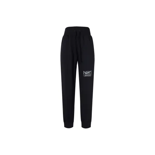 NIKE Черные Женские Вязаные Тренировочные Брюки