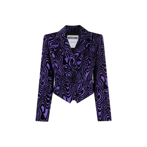 MOSCHINO Фиолетовое Женское Короткое Пальто