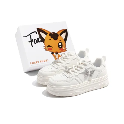 FOXER Белый Кроссовки с увеличенной высотой устойчивые к истиранию низкий топ кроссовки для скейтбординга женские