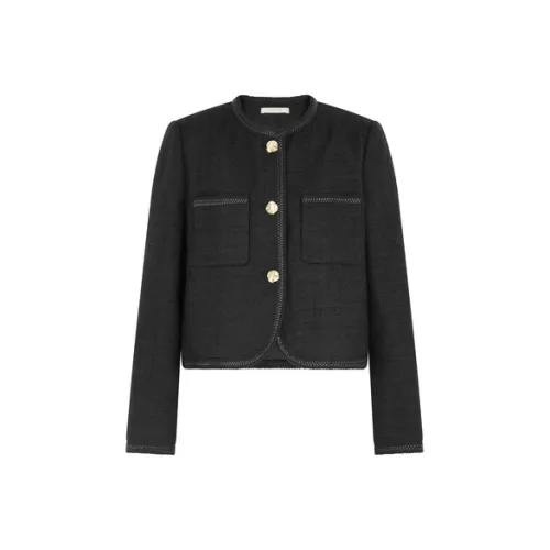 MEIYANG Укороченное пальто женское элегантное черное