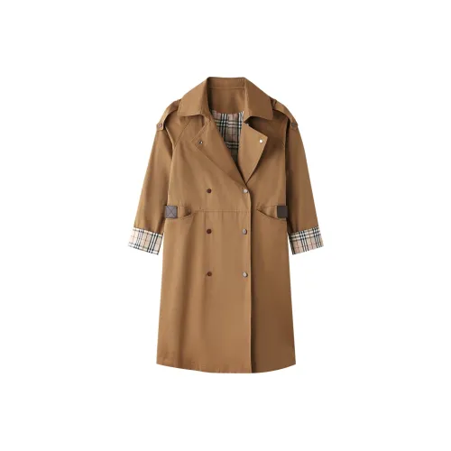 H YXIANG Тренчкот Женский Хаки