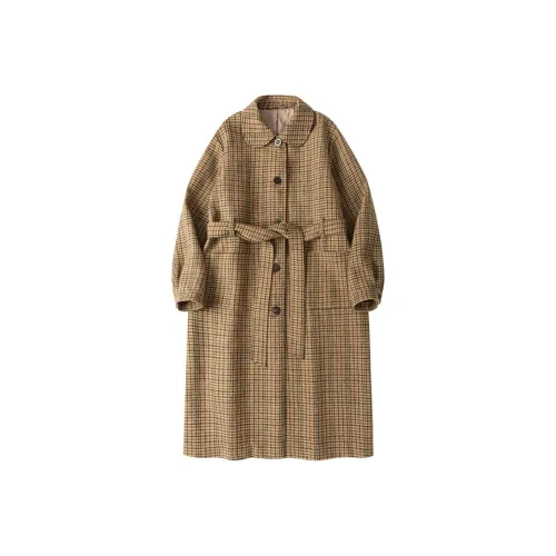 CYCLE DOCUMENT Пальто Женское Коричневый Гусиная лапка