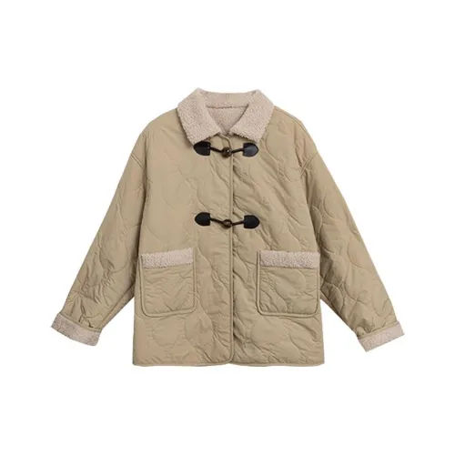 EGGKA Хлопковый пуховик женский хаки