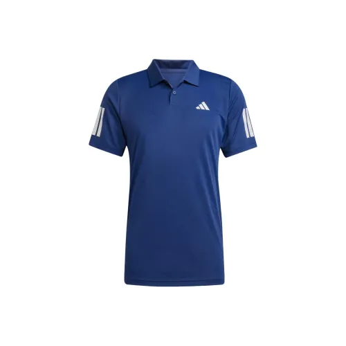 Adidas Tennis3 Полосы Поло Мужское Темно-синий