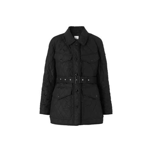 Burberry Хлопковый пуховик женский черный