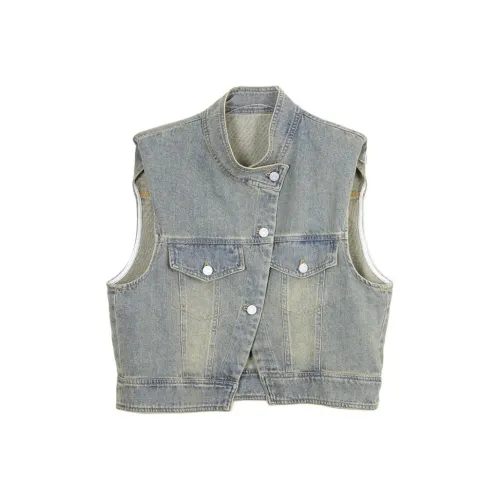 BLACK&COLOR Синие Женские Жилеты