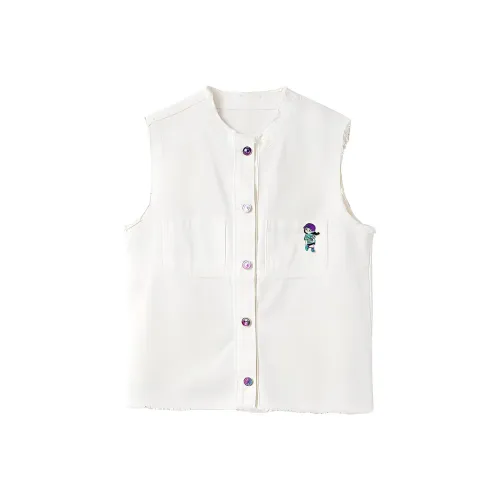 OUNIXUE Белый Женские Жилеты