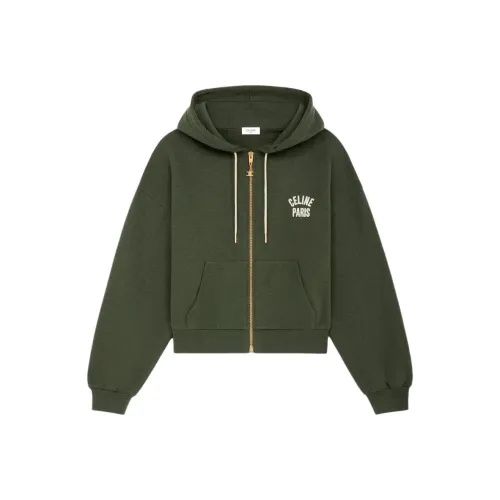 CELINE Толстовка Женская Оливково-зеленая