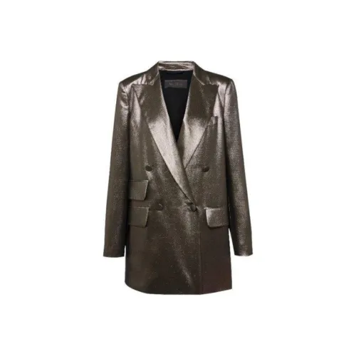 MaxMara Пальто Женское Серый Коричневый