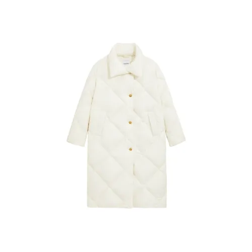 BEBE Пуховик Женский Молочный Белый