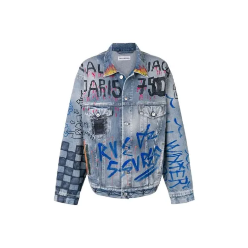 Balenciaga Denim Jacket Loose Fit Women's Blue Баленсиага Деним Куртка Свободного кроя Женская Синяя