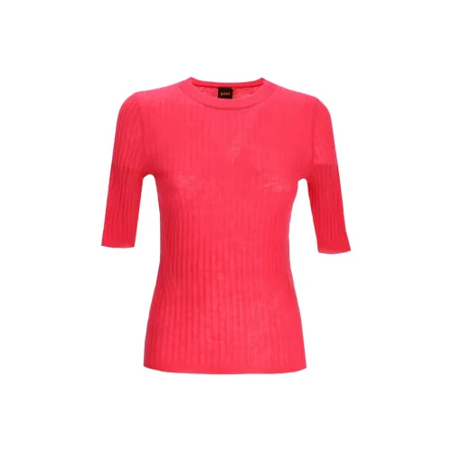 HUGO BOSS Красный Женский Трикотаж